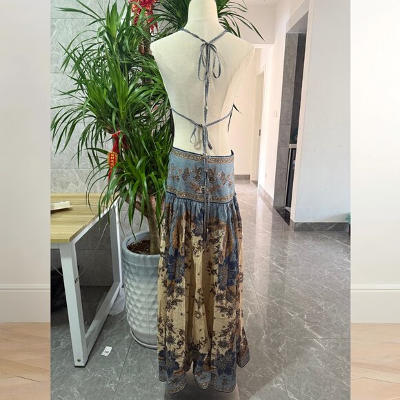 Zimmermann Ascension Paisley Floral Halter Neck Maxi Dress - Picture 4 of 11